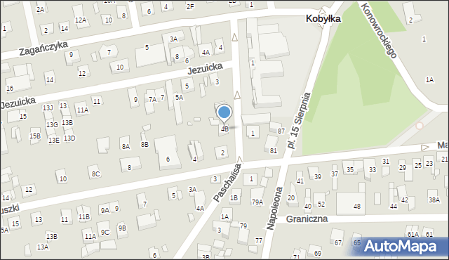 Kobyłka, Paschalisa, 4B, mapa Kobyłka