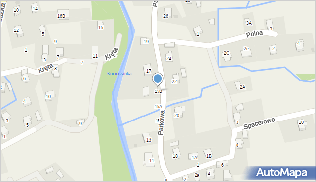 Kocierz Moszczanicki, Parkowa, 15B, mapa Kocierz Moszczanicki