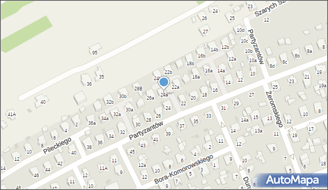 Kolbuszowa, Partyzantów, 24a, mapa Kolbuszowa