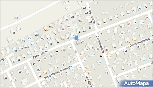 Kolbuszowa, Partyzantów, 31, mapa Kolbuszowa