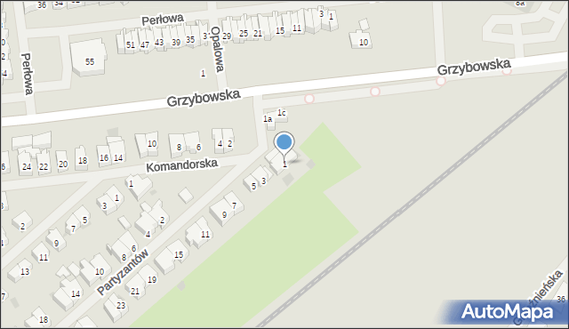 Kołobrzeg, Partyzantów, 1, mapa Kołobrzegu