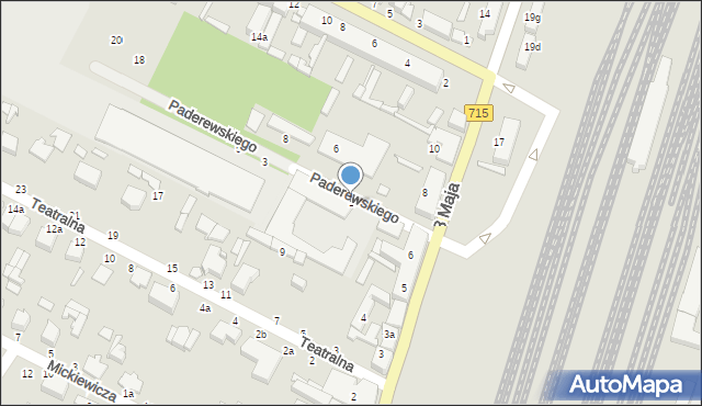 Koluszki, Paderewskiego Ignacego Jana, 1, mapa Koluszki