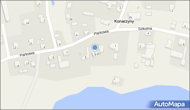 Konarzyny, Parkowa, 3, mapa Konarzyny