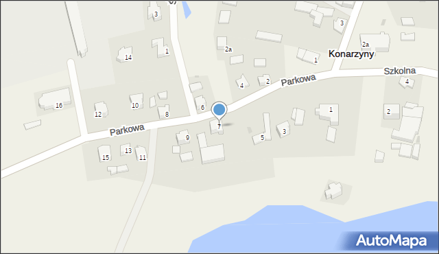 Konarzyny, Parkowa, 7, mapa Konarzyny