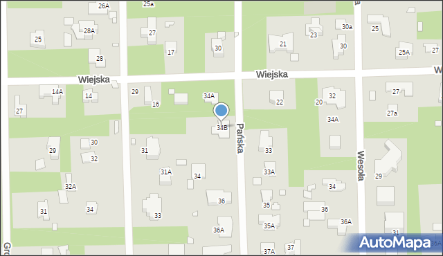 Konstancin-Jeziorna, Pańska, 34B, mapa Konstancin-Jeziorna