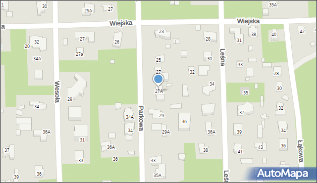 Konstancin-Jeziorna, Parkowa, 27A, mapa Konstancin-Jeziorna