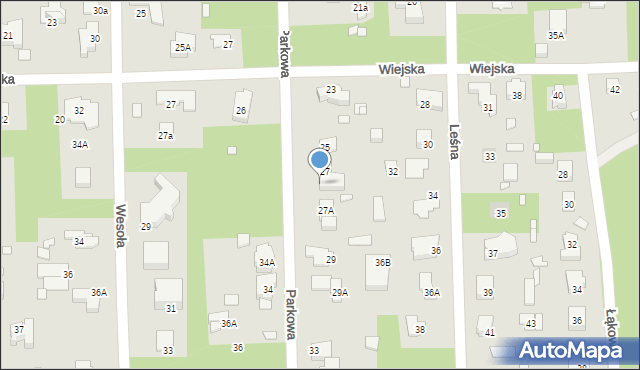 Konstancin-Jeziorna, Parkowa, 27b, mapa Konstancin-Jeziorna