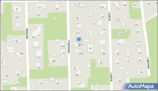 Konstancin-Jeziorna, Parkowa, 29, mapa Konstancin-Jeziorna