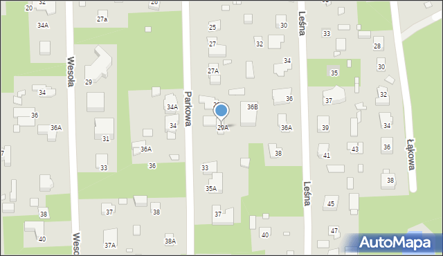 Konstancin-Jeziorna, Parkowa, 29A, mapa Konstancin-Jeziorna