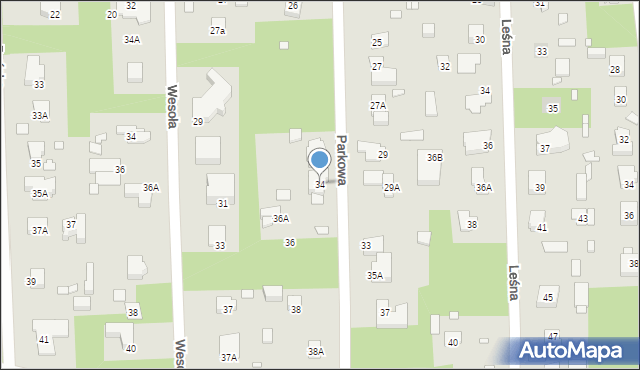 Konstancin-Jeziorna, Parkowa, 34, mapa Konstancin-Jeziorna