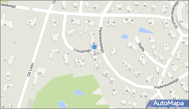 Konstancin-Jeziorna, Paderewskiego Ignacego Jana, 16, mapa Konstancin-Jeziorna