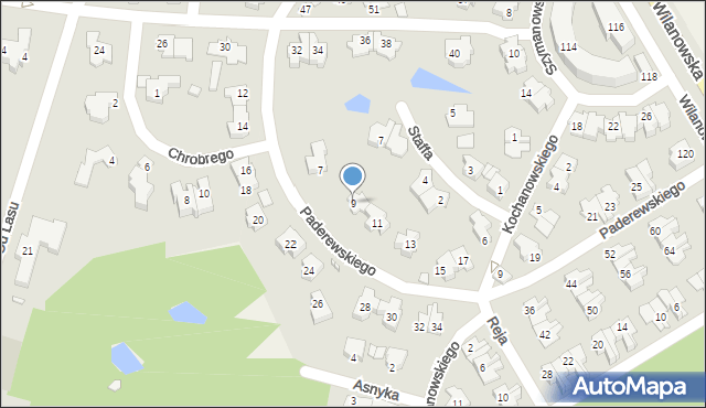 Konstancin-Jeziorna, Paderewskiego Ignacego Jana, 9, mapa Konstancin-Jeziorna