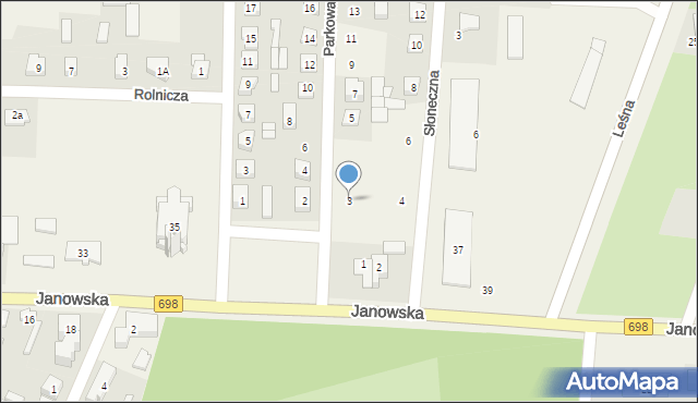 Konstantynów, Parkowa, 3, mapa Konstantynów