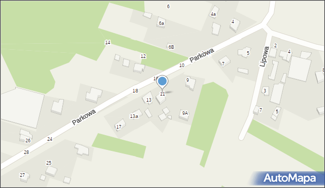 Kopiec, Parkowa, 11, mapa Kopiec