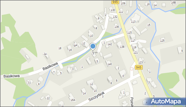 Korbielów, Pasierbowa, 3, mapa Korbielów