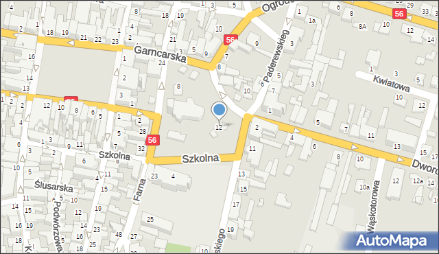Koronowo, Paderewskiego Ignacego Jana, 12, mapa Koronowo