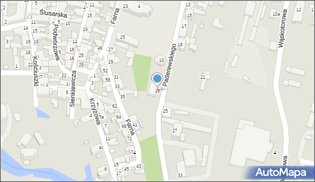 Koronowo, Paderewskiego Ignacego Jana, 16, mapa Koronowo