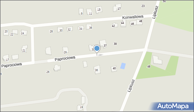 Koronowo, Paprociowa, 36, mapa Koronowo