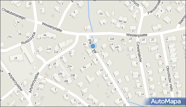 Koszalin, Parkowa, 2a, mapa Koszalina