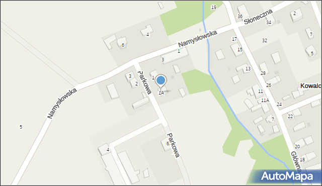 Kowalowice, Parkowa, 1A, mapa Kowalowice