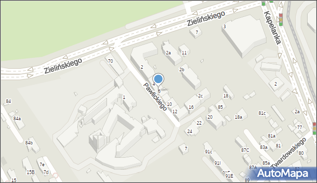 Kraków, Pawlickiego Stefana, ks., 6, mapa Krakowa