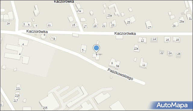 Kraków, Paszkowskiego Franciszka, gen., 7, mapa Krakowa