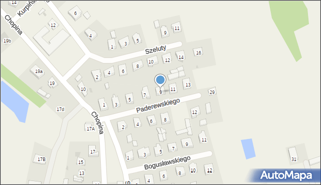 Kramsk, Paderewskiego Ignacego Jana, 9, mapa Kramsk