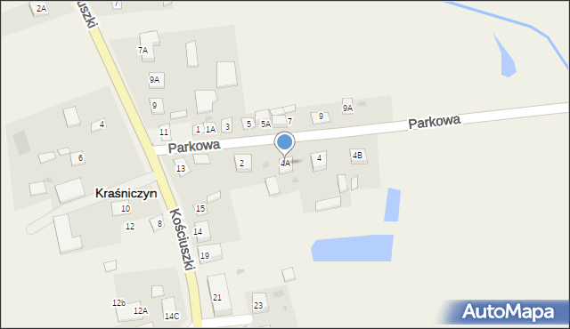 Kraśniczyn, Parkowa, 4A, mapa Kraśniczyn