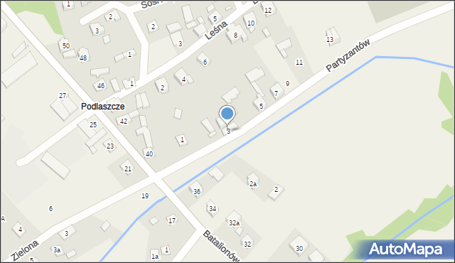 Kroczyce, Partyzantów, 3, mapa Kroczyce