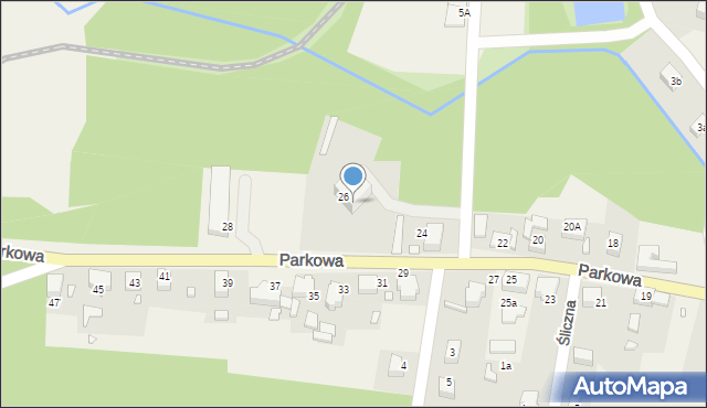 Krośnice, Parkowa, 26A, mapa Krośnice