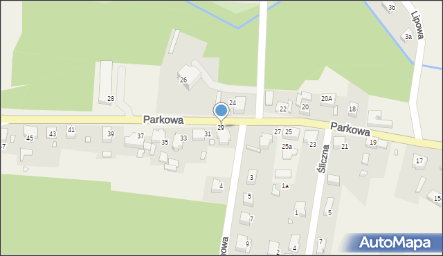 Krośnice, Parkowa, 29, mapa Krośnice