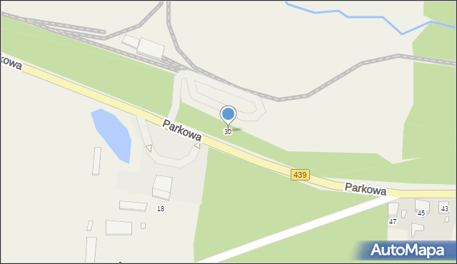 Krośnice, Parkowa, 30, mapa Krośnice