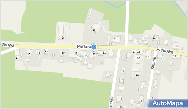 Krośnice, Parkowa, 33, mapa Krośnice