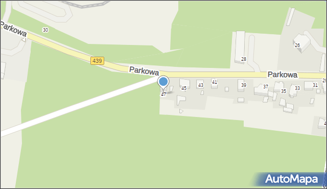 Krośnice, Parkowa, 47, mapa Krośnice