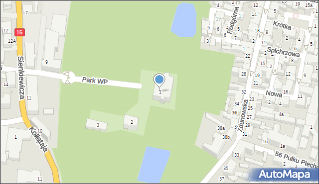 Krotoszyn, Park Wojska Polskiego, 1, mapa Krotoszyna