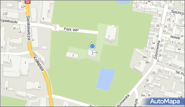 Krotoszyn, Park Wojska Polskiego, 2, mapa Krotoszyna