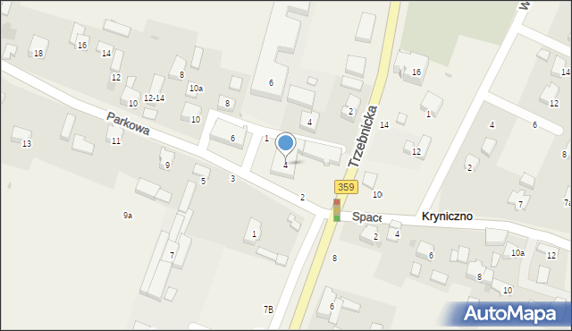 Kryniczno, Parkowa, 4, mapa Kryniczno