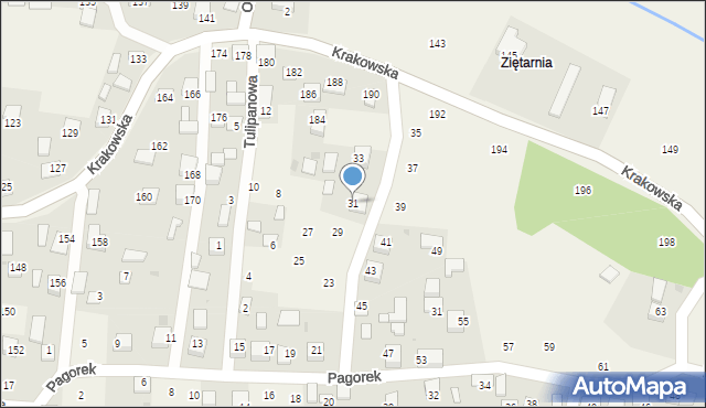 Krzeczów, Pagorek, 31, mapa Krzeczów