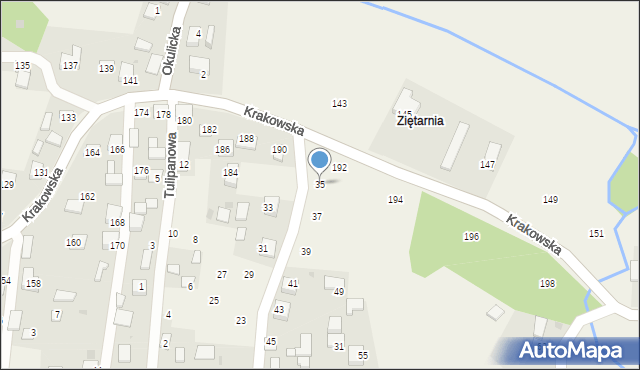 Krzeczów, Pagorek, 35, mapa Krzeczów