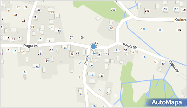 Krzeczów, Pagorek, 40, mapa Krzeczów