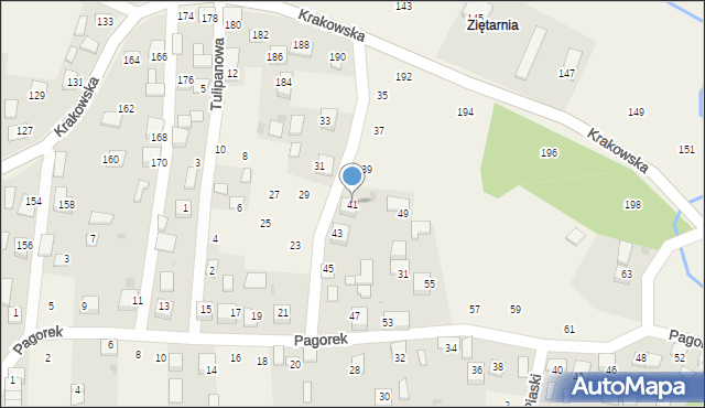 Krzeczów, Pagorek, 41, mapa Krzeczów