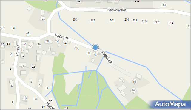 Krzeczów, Pagorek, 60, mapa Krzeczów