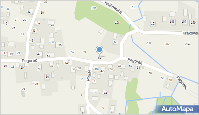 Krzeczów, Pagorek, 61, mapa Krzeczów