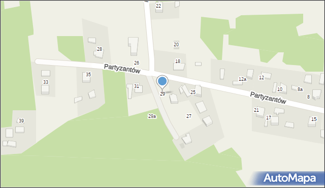 Krzywopłoty, Partyzantów, 29, mapa Krzywopłoty