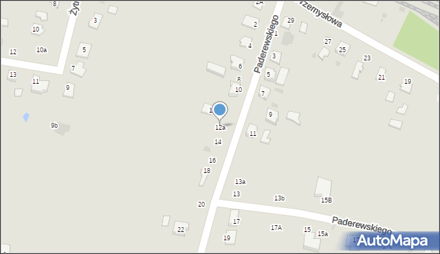 Kutno, Paderewskiego Ignacego Jana, 12a, mapa Kutno