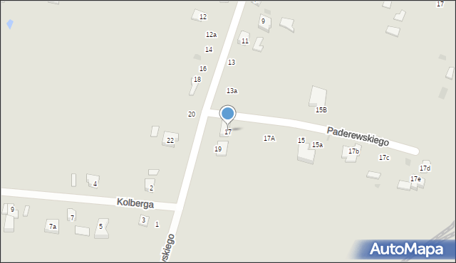 Kutno, Paderewskiego Ignacego Jana, 17, mapa Kutno