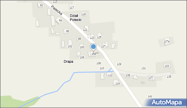 Lanckorona, Palecka, 104, mapa Lanckorona