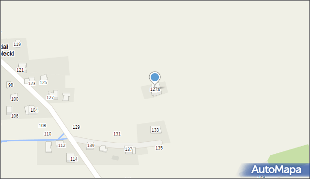 Lanckorona, Palecka, 127a, mapa Lanckorona