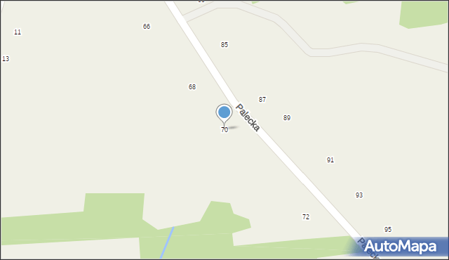 Lanckorona, Palecka, 70, mapa Lanckorona