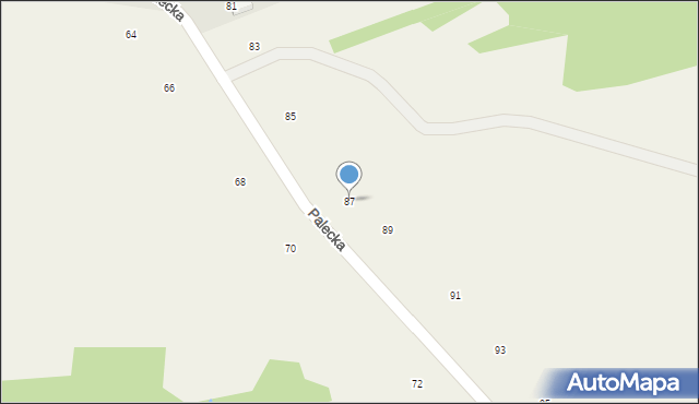 Lanckorona, Palecka, 87, mapa Lanckorona
